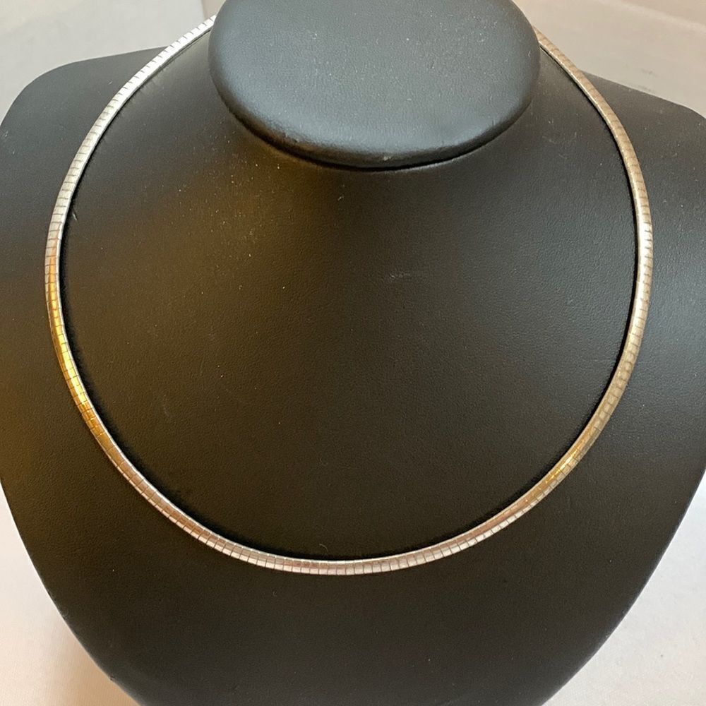 Sterling Silver 925 Italy herringbone chain necklace